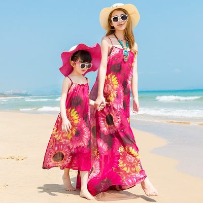 泰国旅游沙滩裙女夏2017新款波西米亚海边度假显瘦性感连衣裙长裙